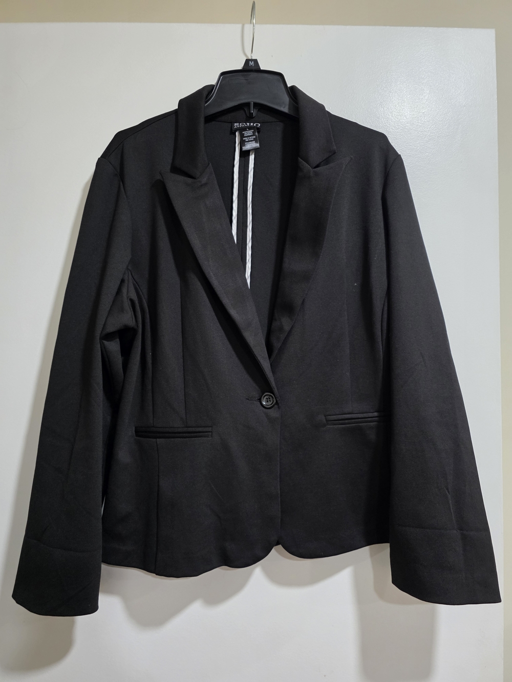 Soho Apparel Black Single-Button Women's Blazer